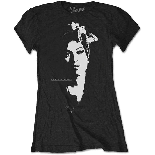 Amy Winehouse Scarf Portrait Ladies T-Shirt