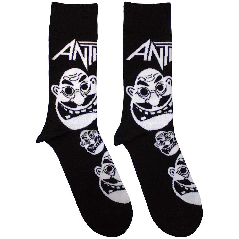 Anthrax Faces Pattern Mono Unisex Ankle Socks