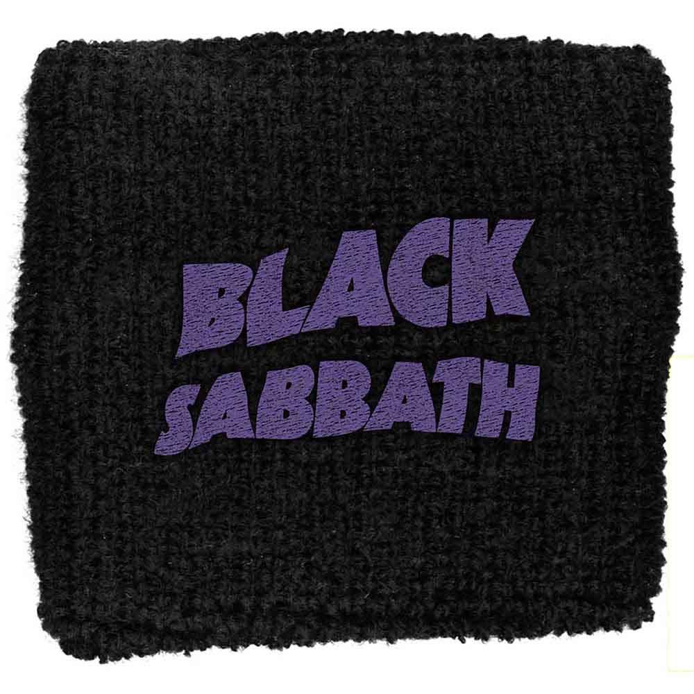 Black Sabbath Purple Wavy Logo Embroidered Wristband