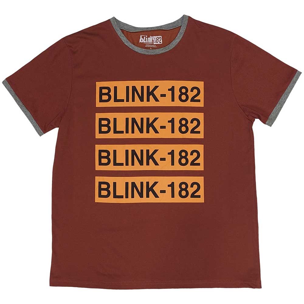 Blink 182 Logo Repeat Unisex Ringer T-Shirt