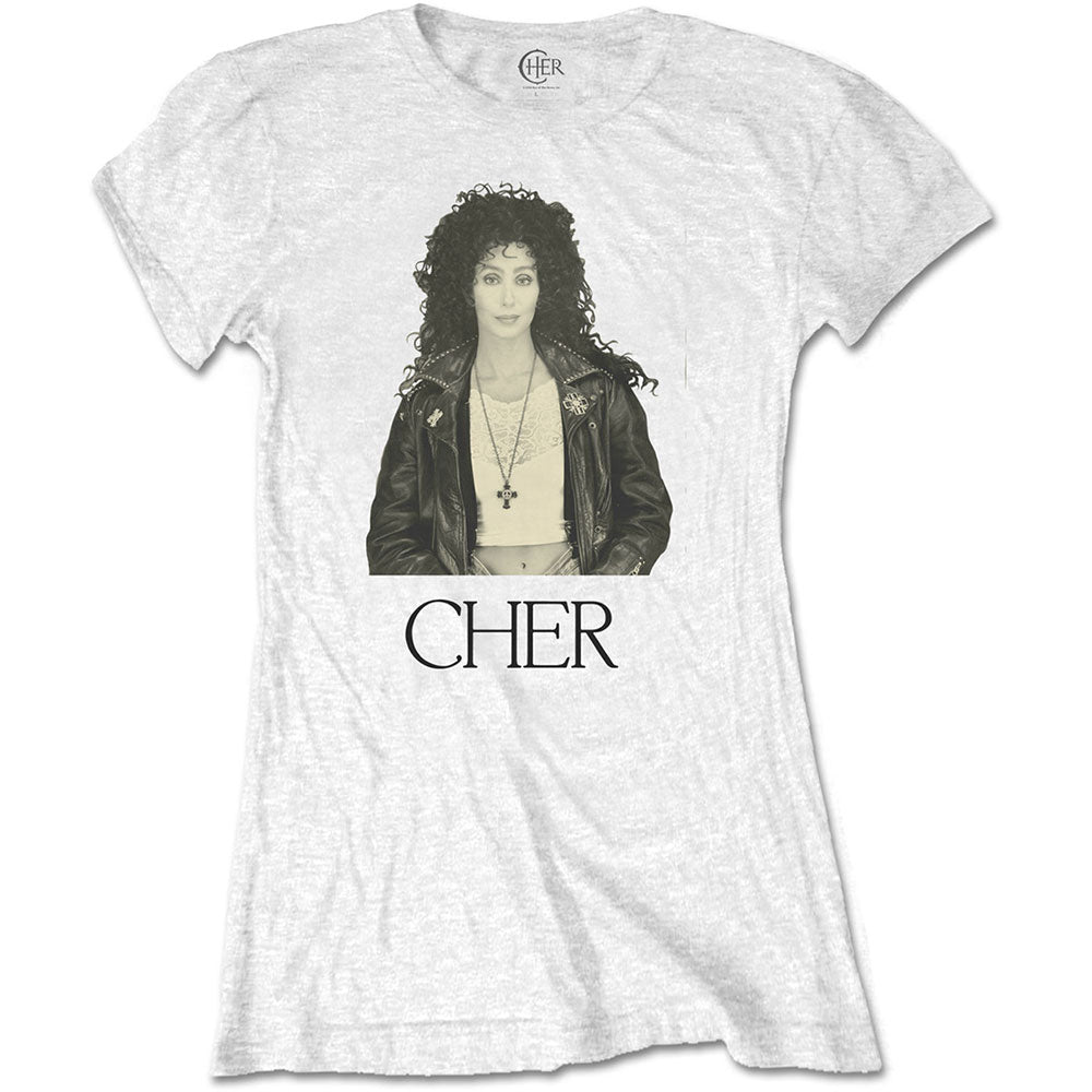 Cher Leather Jacket ladies T-Shirt
