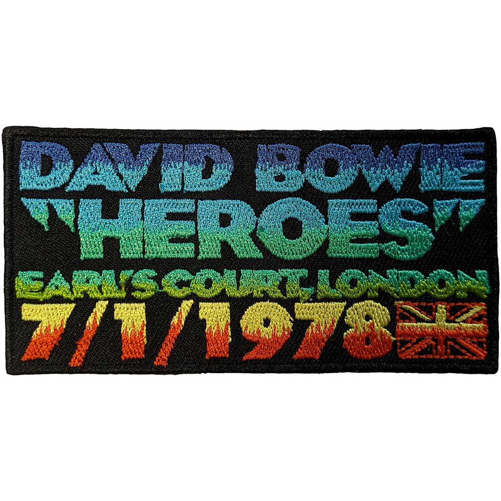 David Bowie Heroes Earls Court Woven Patch