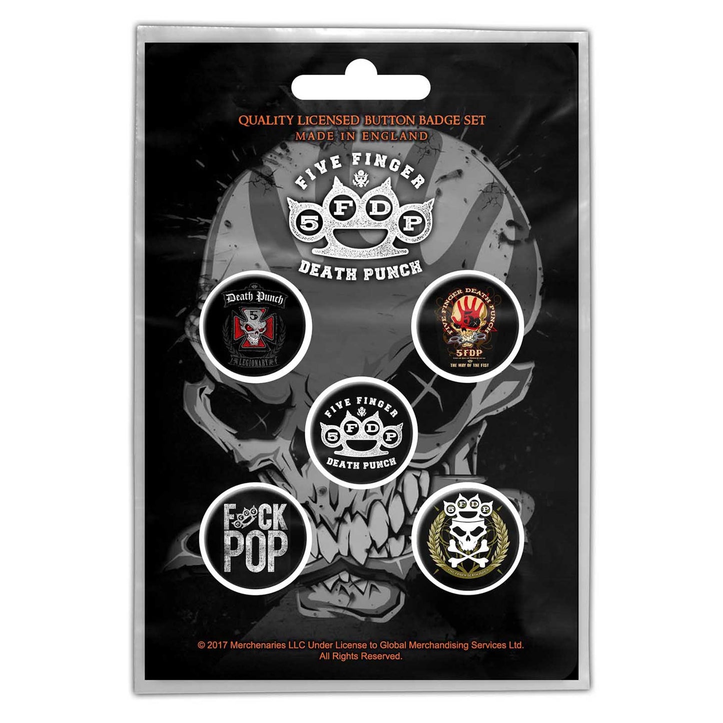 Five Finger Death Punch Logos Button Badge Pack