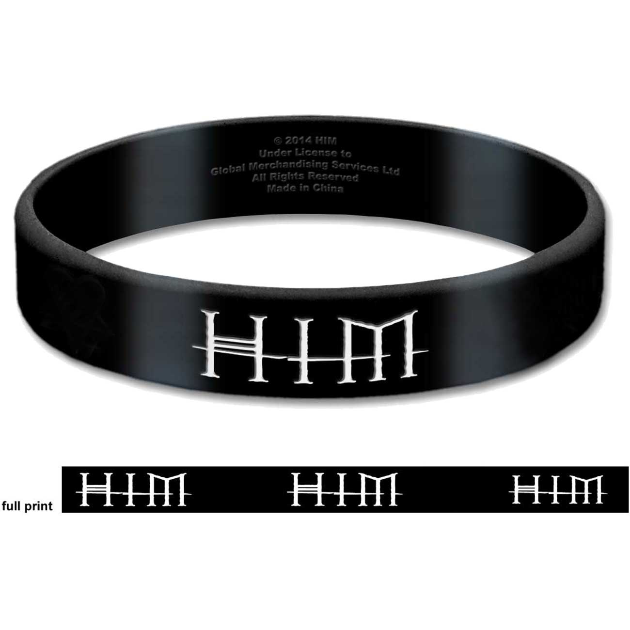 HIM GUMMY WRISTBAND: LOGO