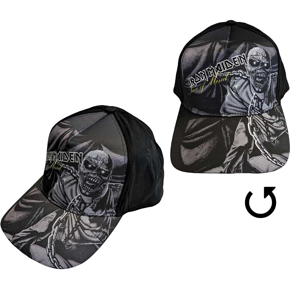 Iron Maiden Piece Of Mind Greyscale Baseball Cap