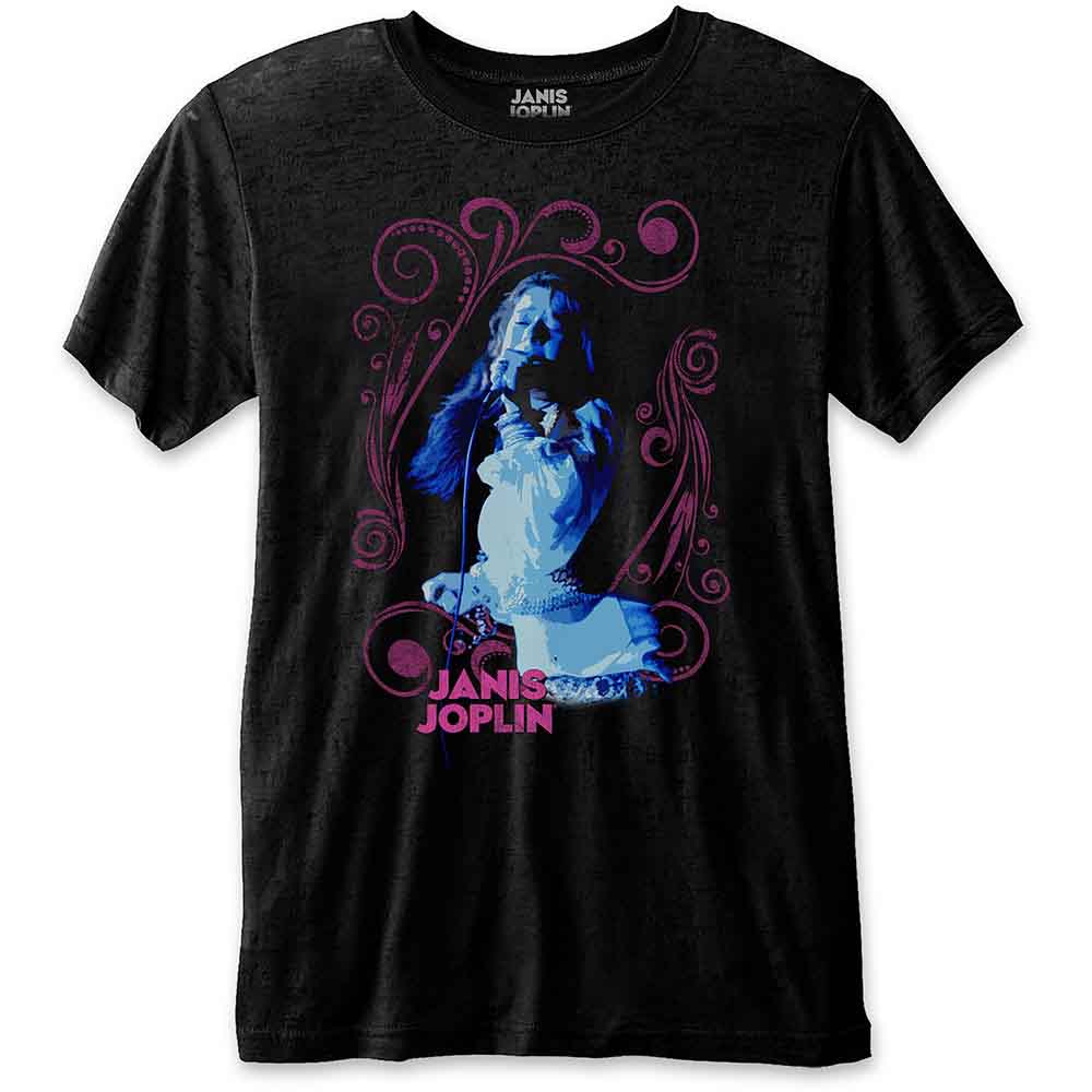 Janis Joplin Floral Frame Unisex T-Shirt