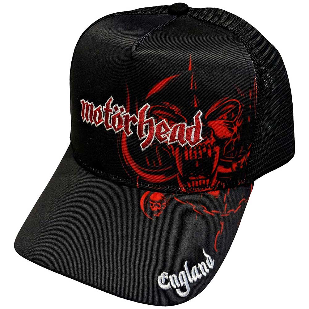 Motorhead England Red Warpig Mesh Back Cap