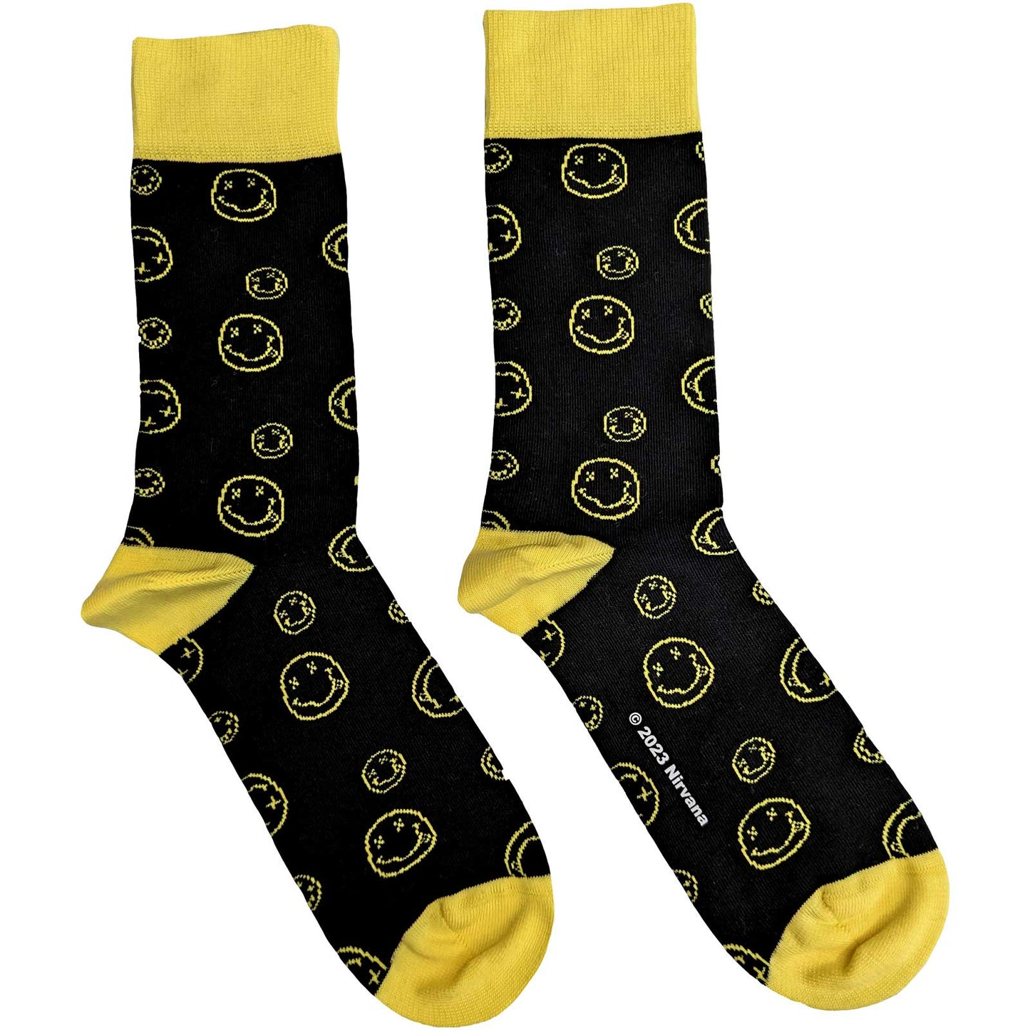 Nirvana Outline Happy Faces Ankle Socks