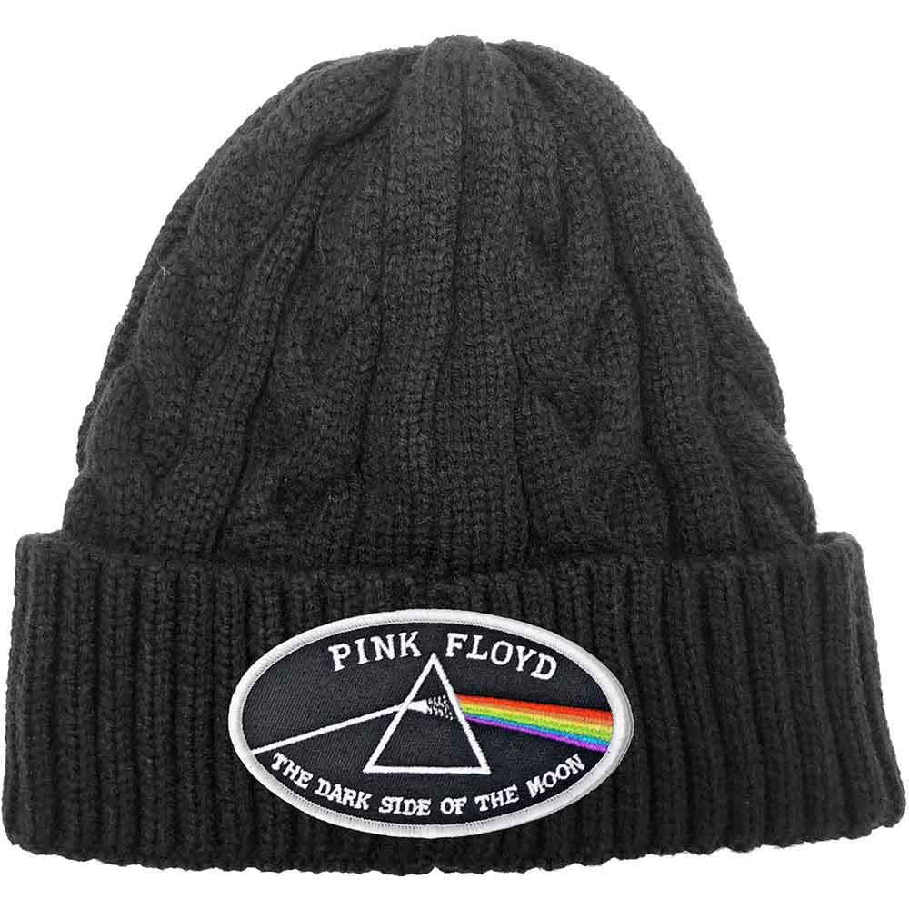 Pink Floyd The Dark Side Of The Moon White Border Beanie Hat