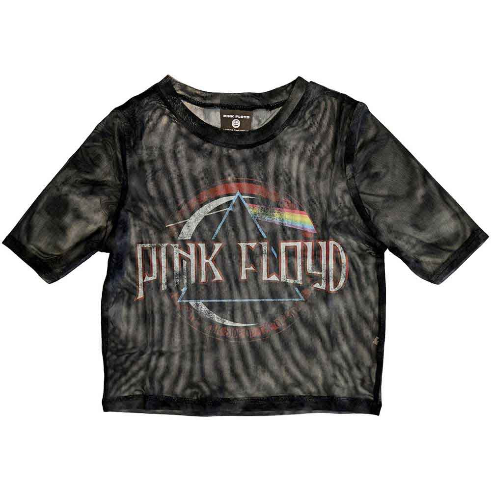 Pink Floyd Dark Side of The Moon Seal Ladies Crop Top