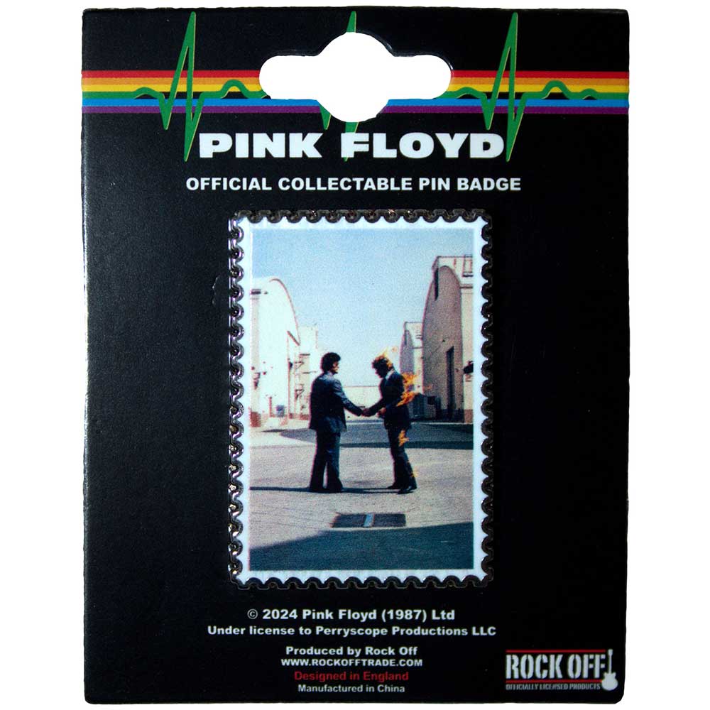 Pink Floyd Wish You Were Here Stamp Pin Badge