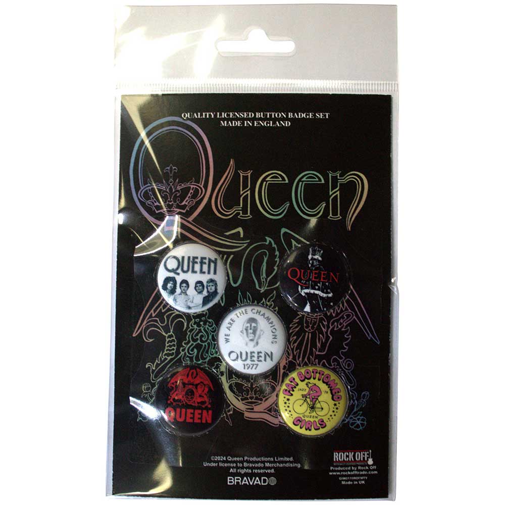 Queen Button Badge Pack: Fat Bottomed Girls