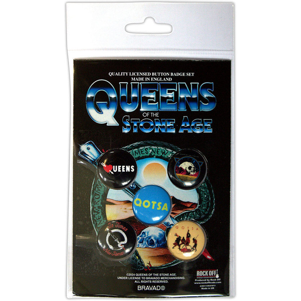 Queens Of The Stone Age Logos Button Badge Pack