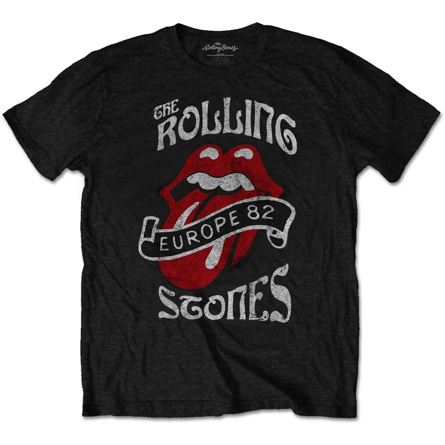THE ROLLING STONES UNISEX T-SHIRT: EUROPE '82 TOUR