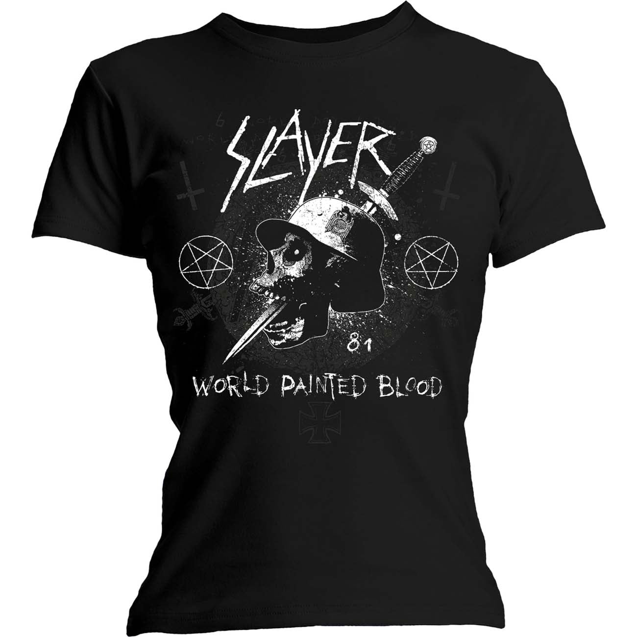 SLAYER LADIES T-SHIRT: DAGGER SKULL