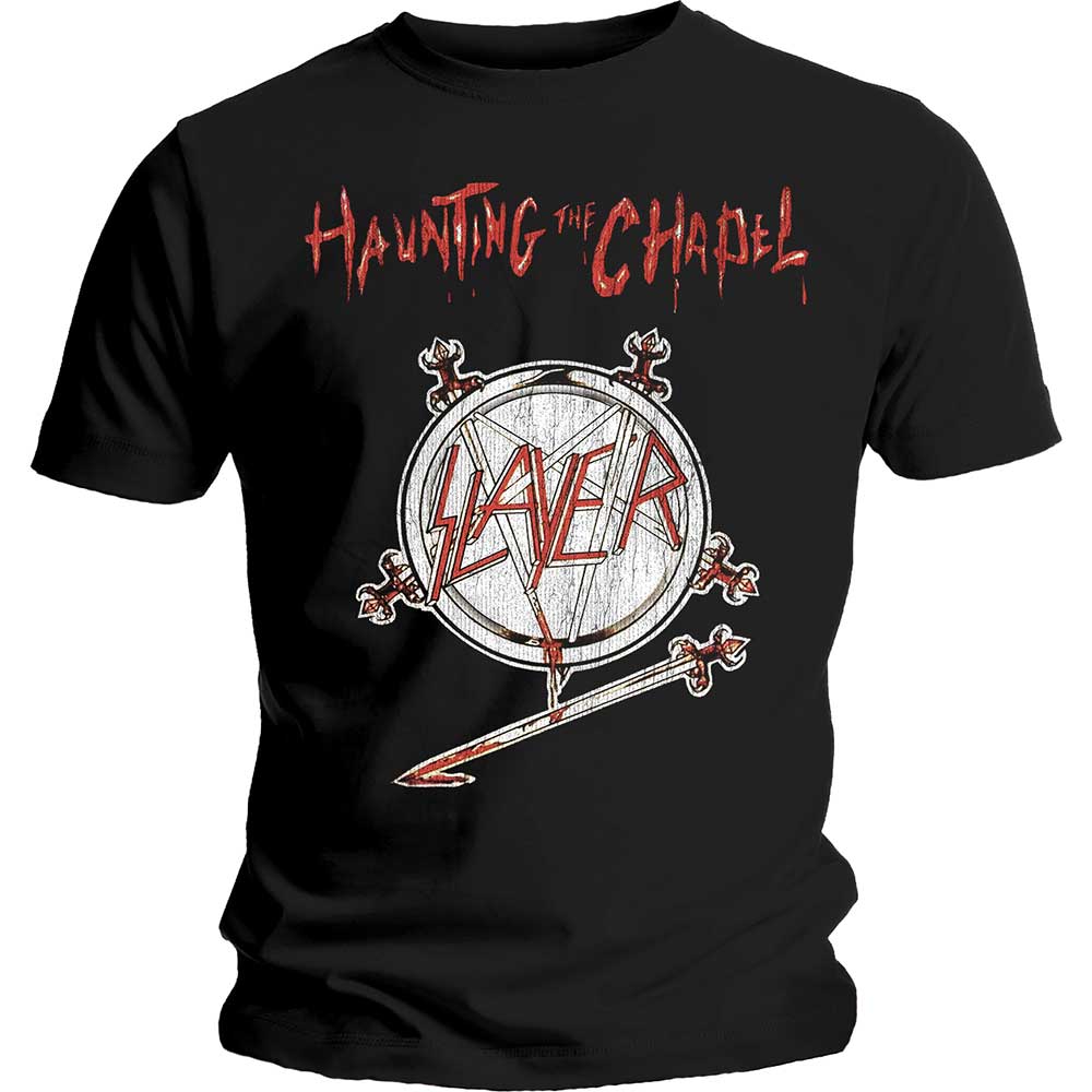 SLAYER UNISEX T-SHIRT: HAUNTING THE CHAPEL