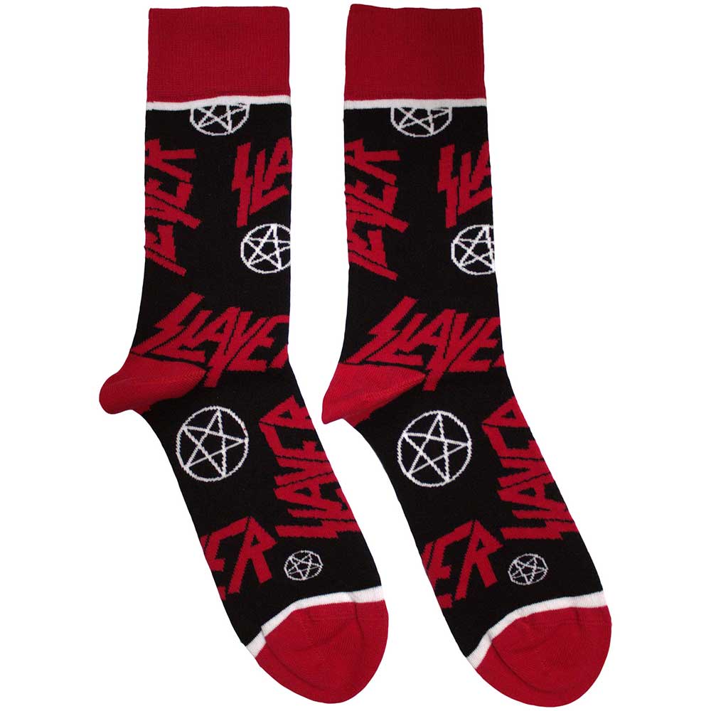 Slayer Unisex Ankle Socks: Logos and Pentagrams