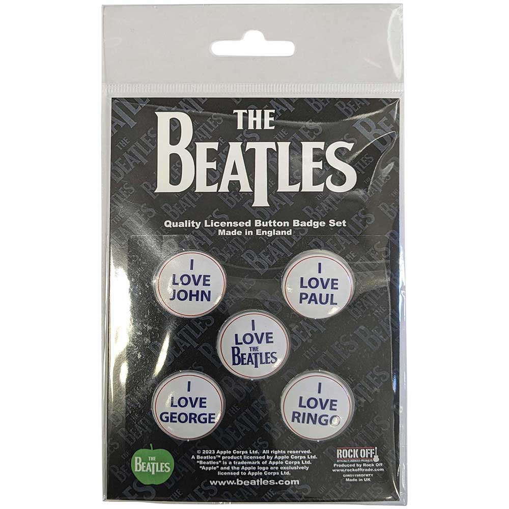 The Beatles I Love The Beatles Badge Pack