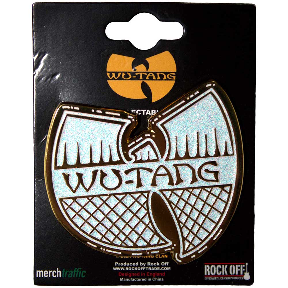 Wu-Tang Clan White a Gold Logo Pin Badge