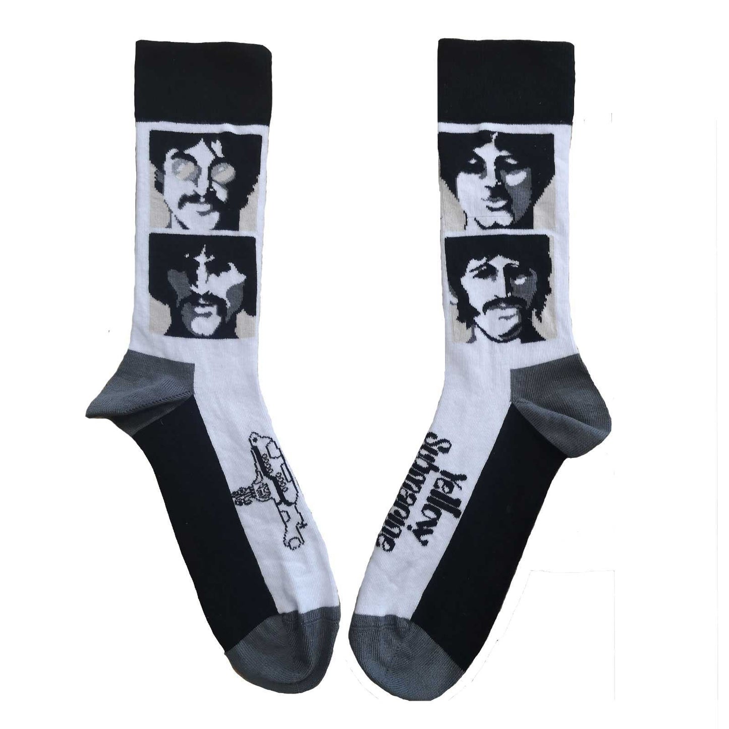TheBeatles Yellow Submarine Sea of Science Faces Mono Socks