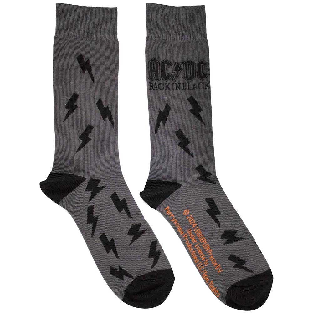 ACDC Back In Black Bolts Unisex Ankle Socks