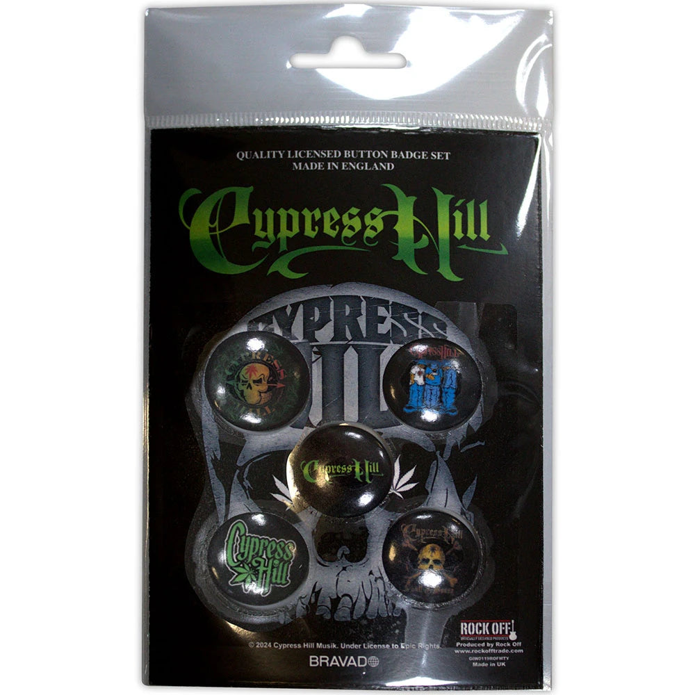 Cypress Hill Logos Button Badge Pack