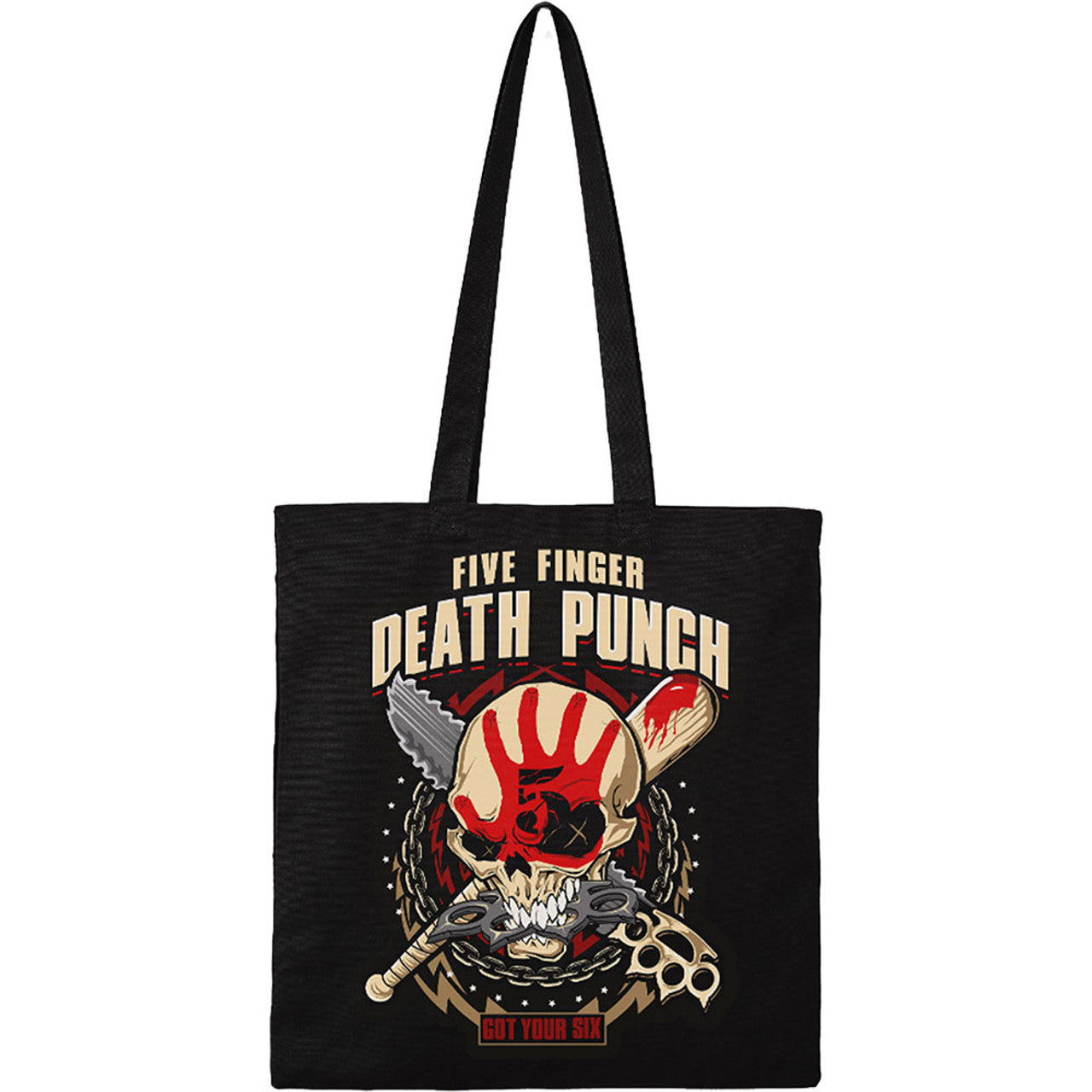 Five Finger Death Punch Cotton Tote Bag: Got Your Six