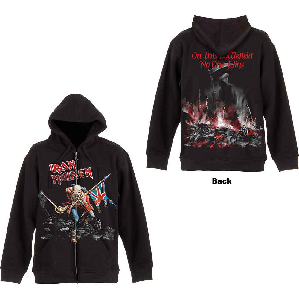 Iron Maiden Scuffed Trooper Unisex Zipped Hoodie