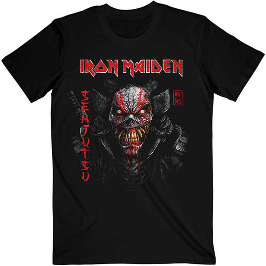 Iron Maiden Senjutsu Black Cover Vertical Logo Unisex T-Shirt