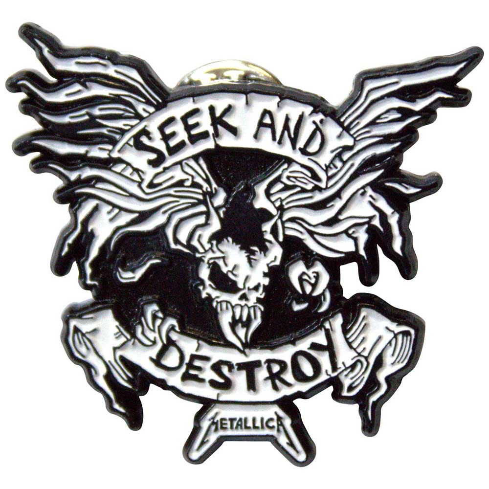 Metallica Pin Badge: Seek & Destroy