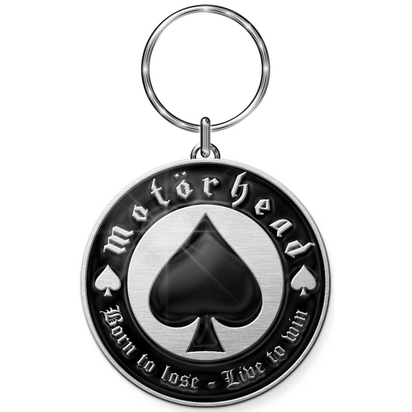 MOTORHEAD KEYCHAIN: BORN TO LOSE (ENAMEL IN-FILL)