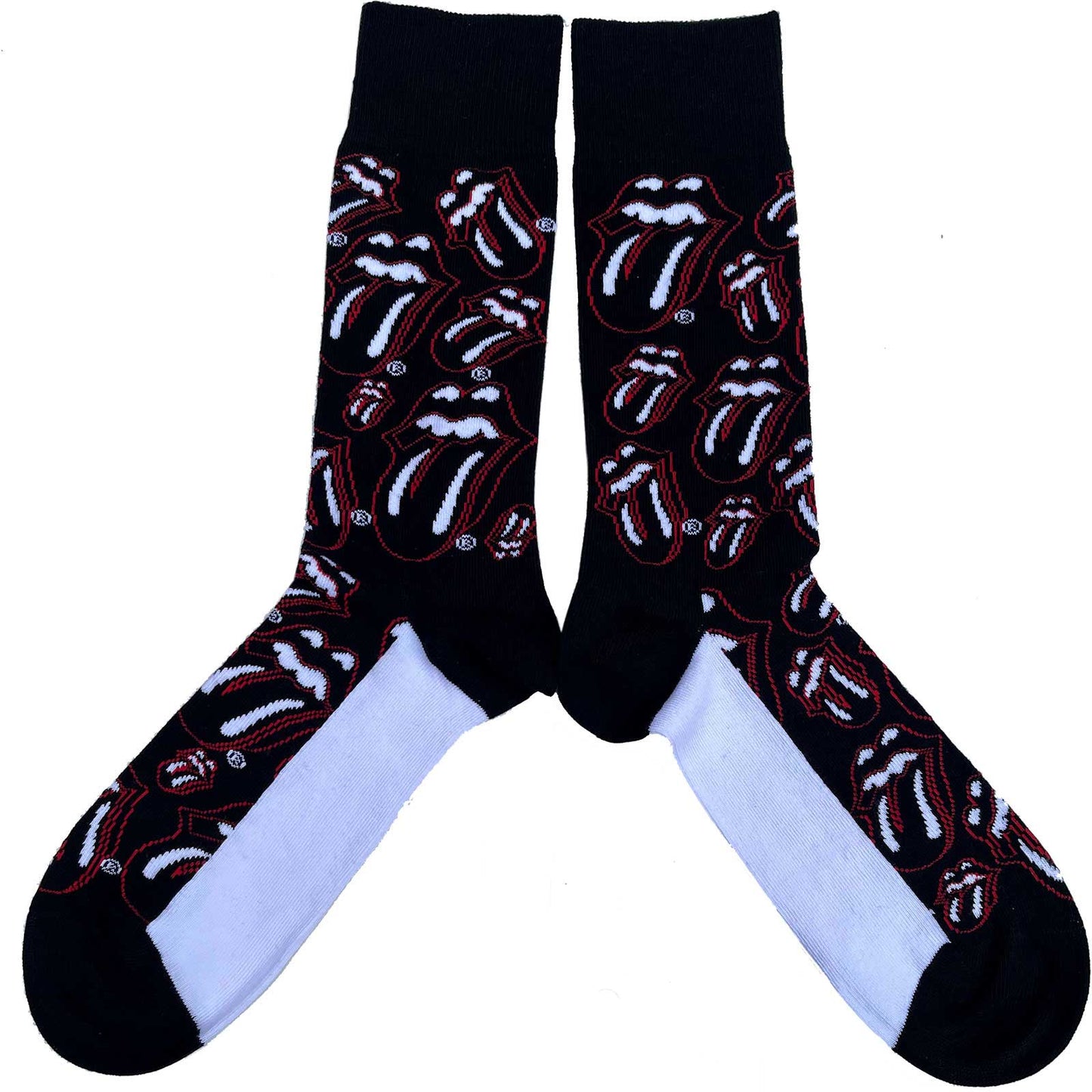 THE ROLLING STONES UNISEX ANKLE SOCKS: OUTLINE TONGUES (UK SIZE 7 - 11)