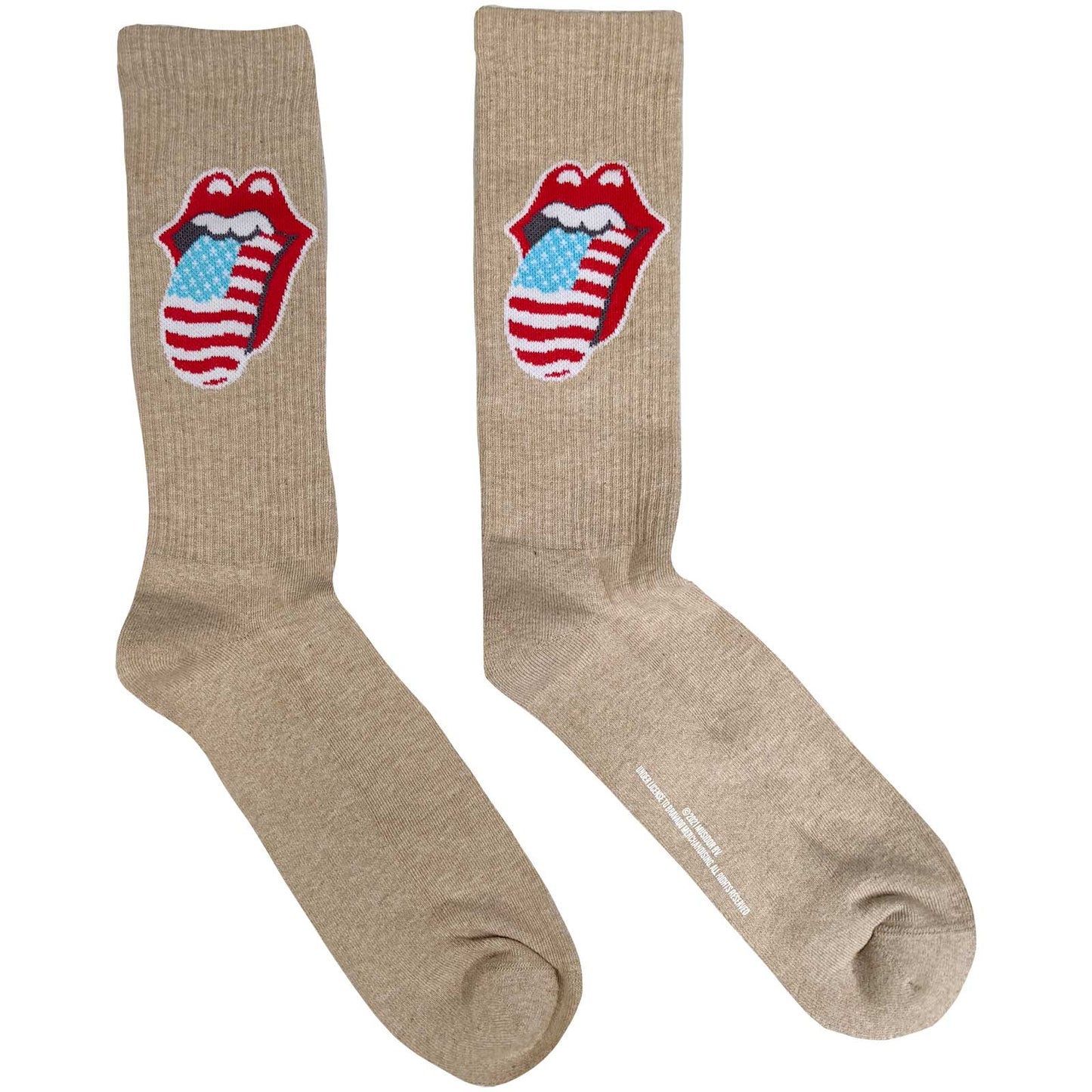 THE ROLLING STONES UNISEX ANKLE SOCKS: US TONGUE (UK SIZE 7 - 11)