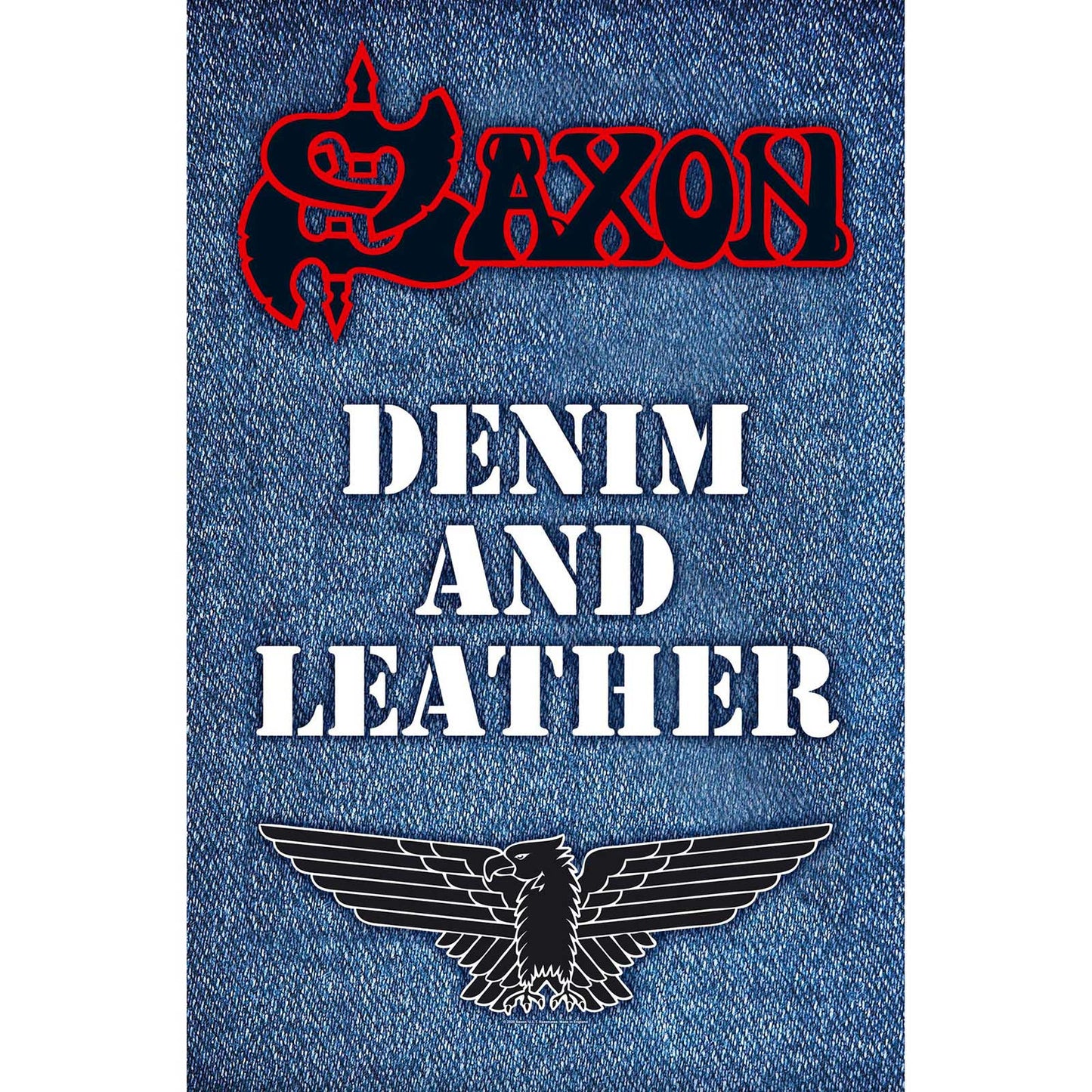 SAXON TEXTILE POSTER: DENIM & LEATHER