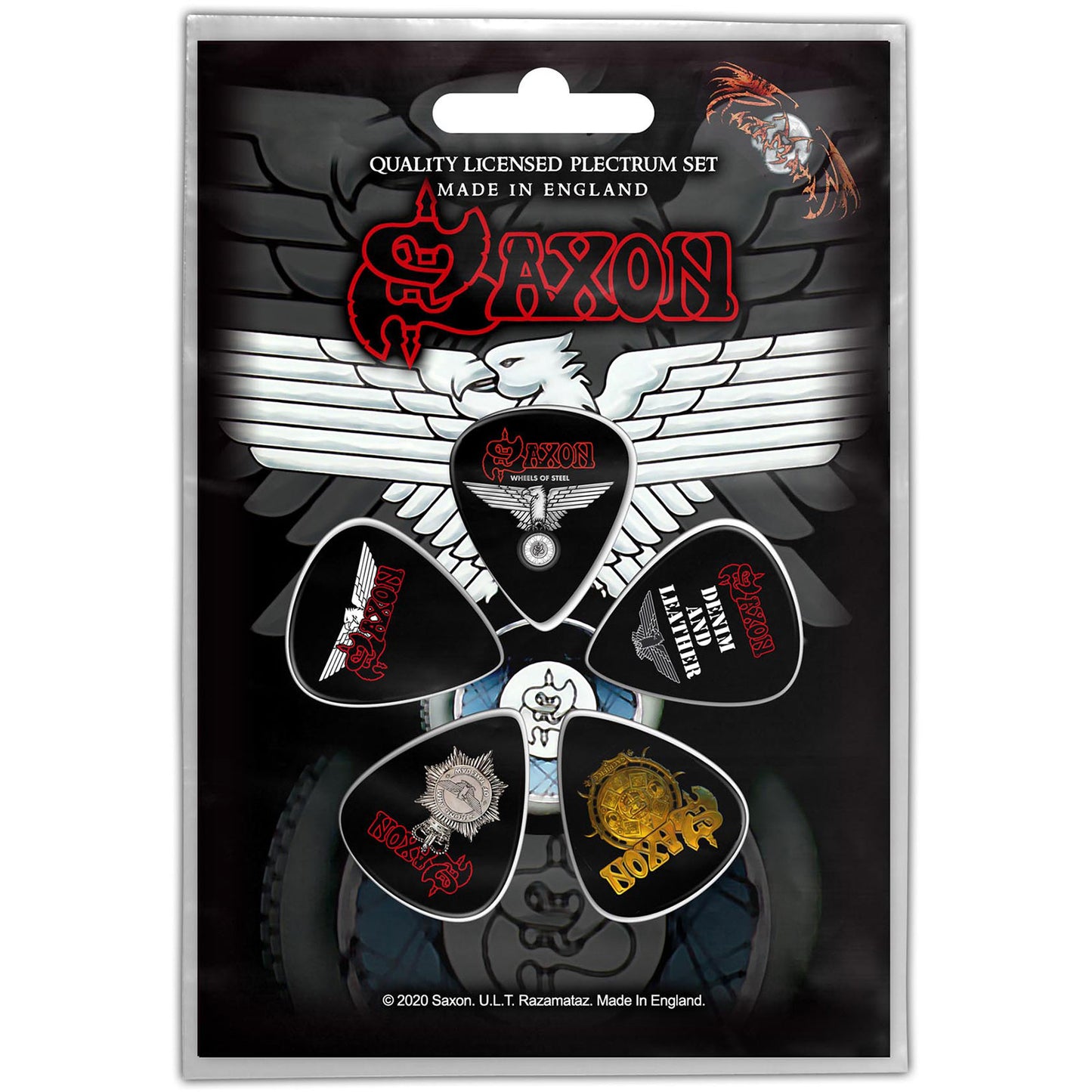 SAXON PLECTRUM PACK: WHEELS OF STEEL