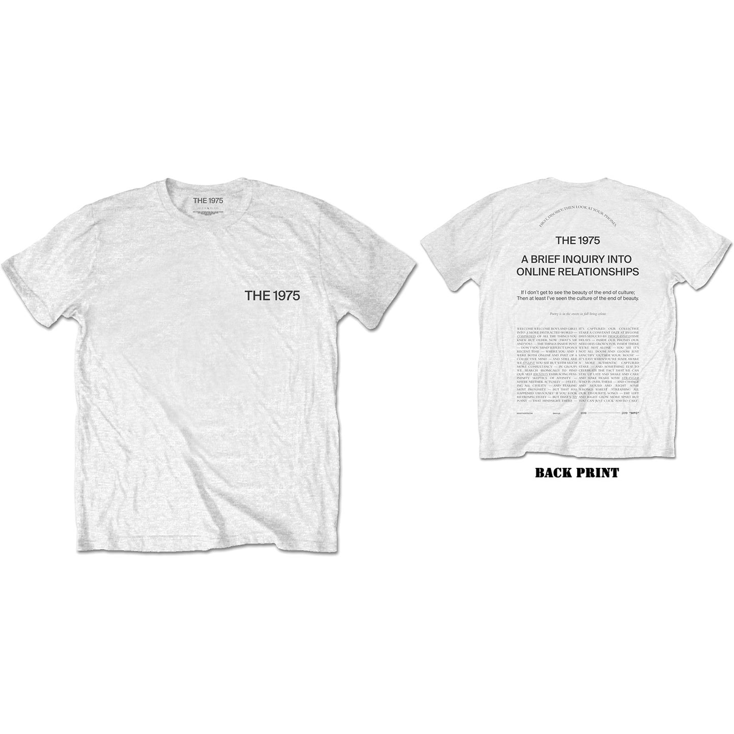 THE 1975 UNISEX T-SHIRT: ABIIOR WELCOME WELCOME