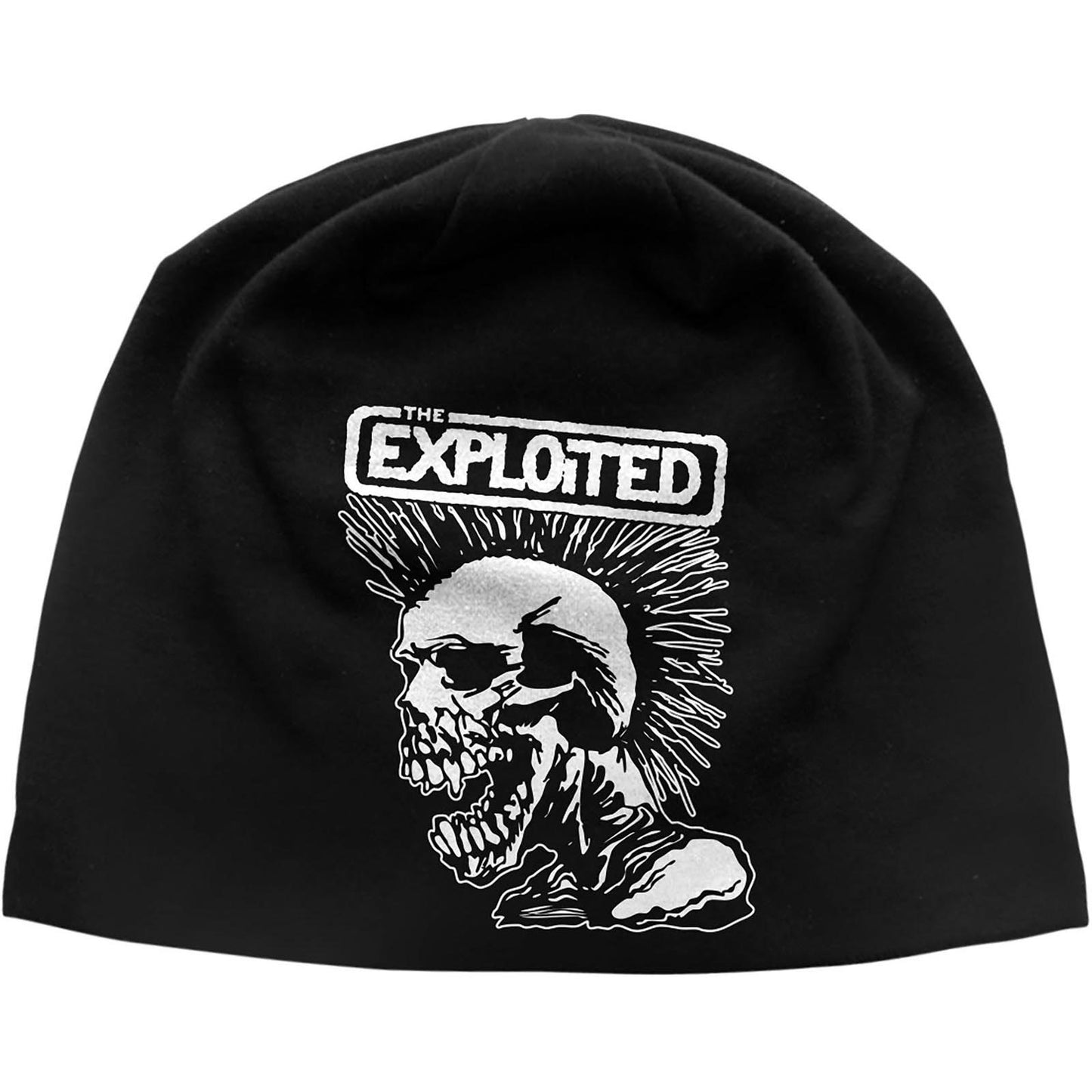 THE EXPLOITED UNISEX BEANIE HAT: MOHICAN SKULL