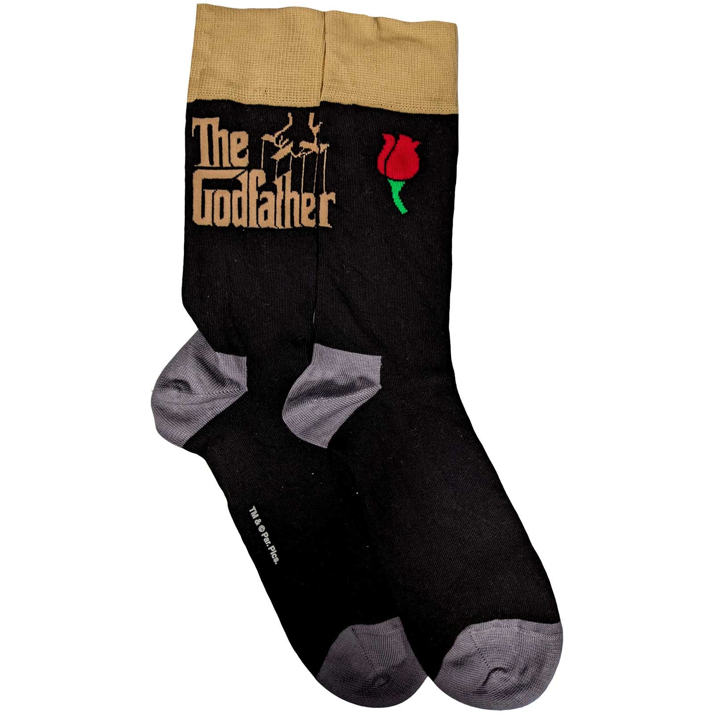 THE GODFATHER UNISEX ANKLE SOCKS: LOGO GOLD (UK SIZE 7 - 11)