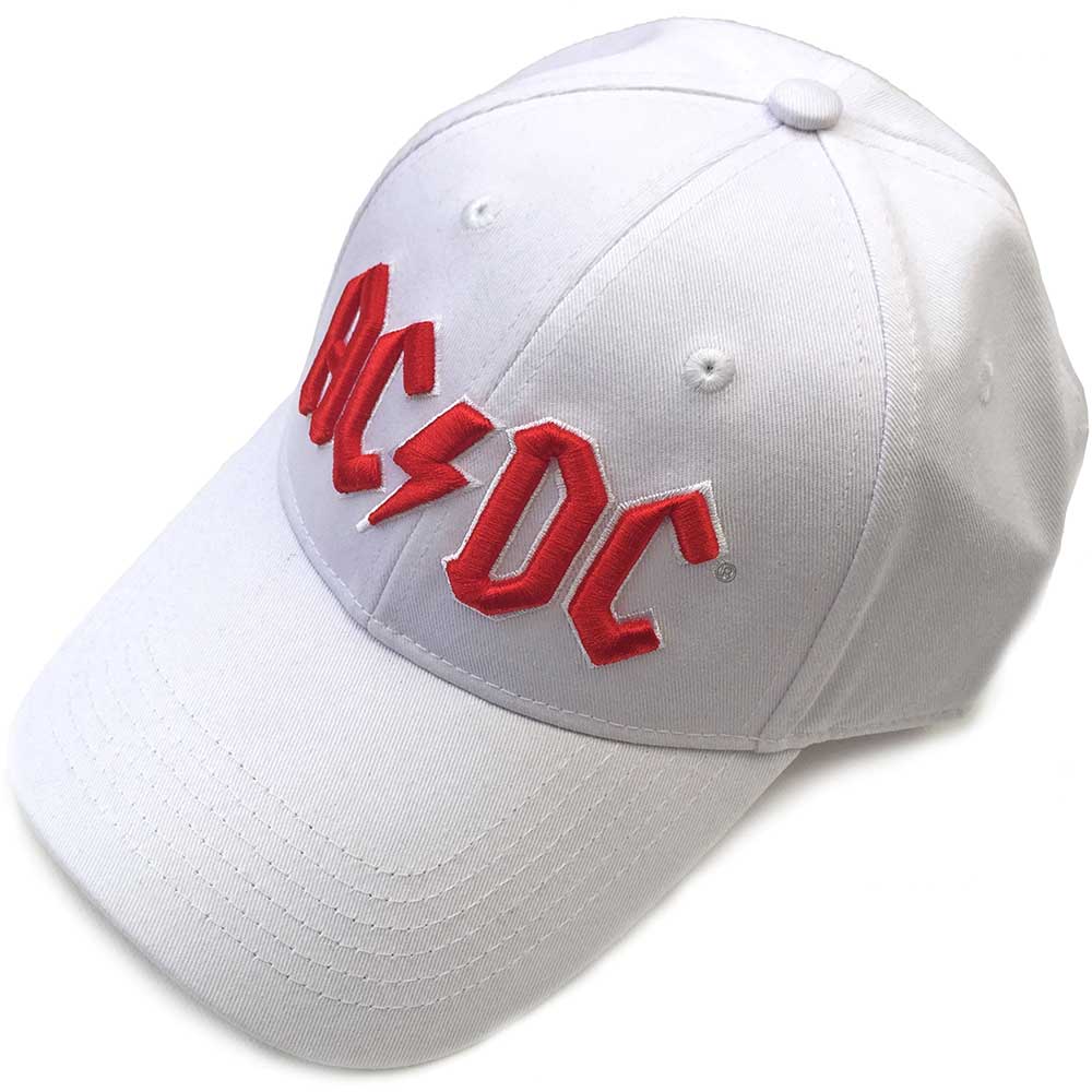 AC/DC UNISEX BASEBALL CAP: RED LOGO