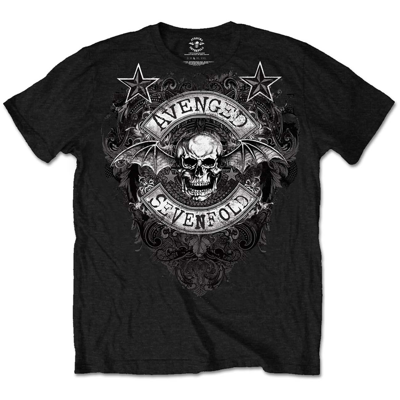 AVENGED SEVENFOLD UNISEX T-SHIRT: STARS FLOURISH