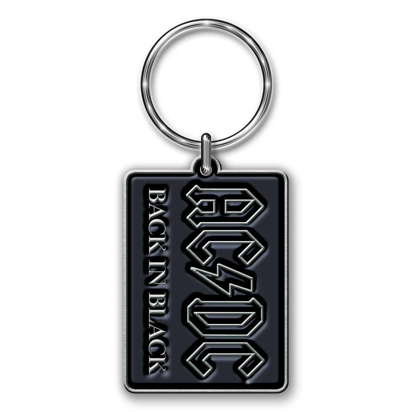 AC/DC KEYRING : BACK IN BLACK (DIE-CAST RELIEF)