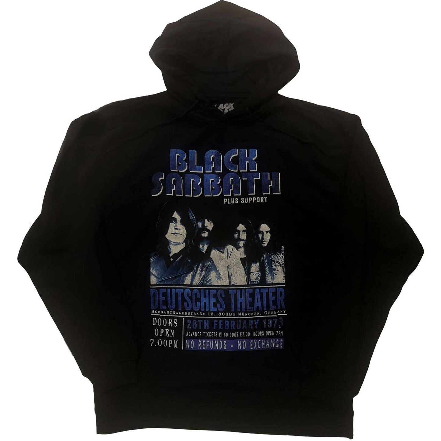 BLACK SABBATH UNISEX PULLOVER HOODIE: DEUTSCHES '73
