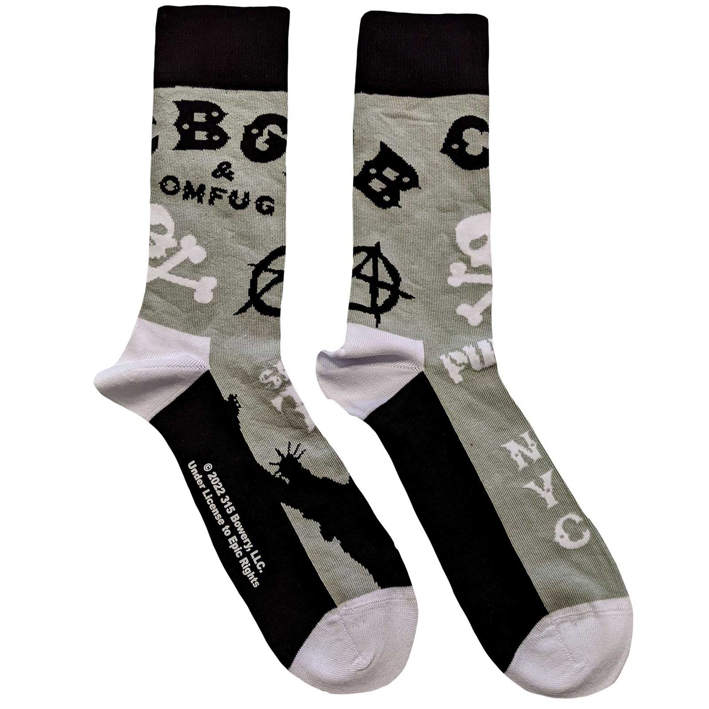 CBGB UNISEX ANKLE SOCKS: LOGOS (UK SIZE 7 - 11)