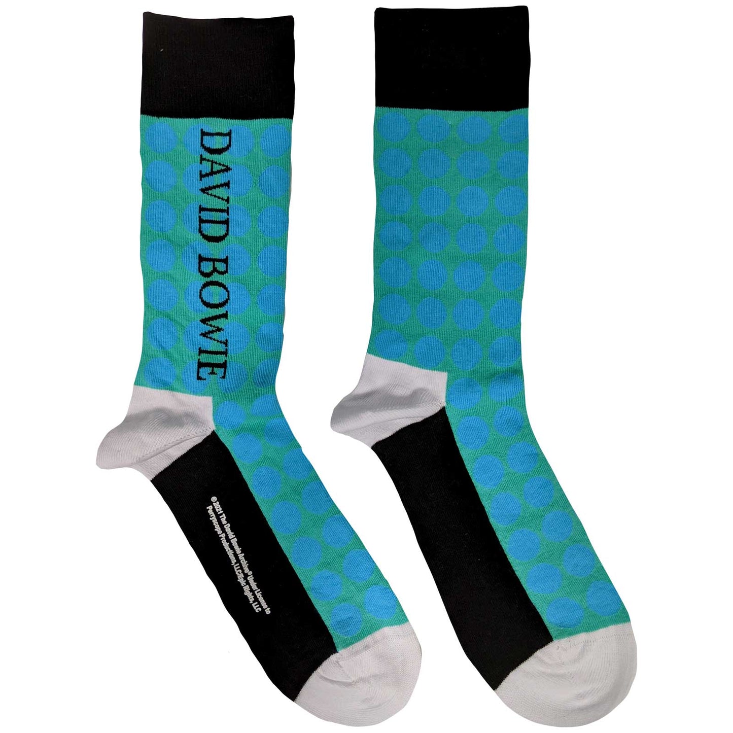 DAVID BOWIE UNISEX ANKLE SOCKS: CIRCLES PATTERN (UK SIZE 7 - 11)