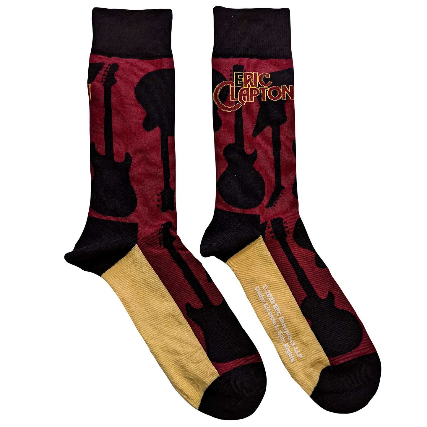 ERIC CLAPTON UNISEX ANKLE SOCKS: GUITARS