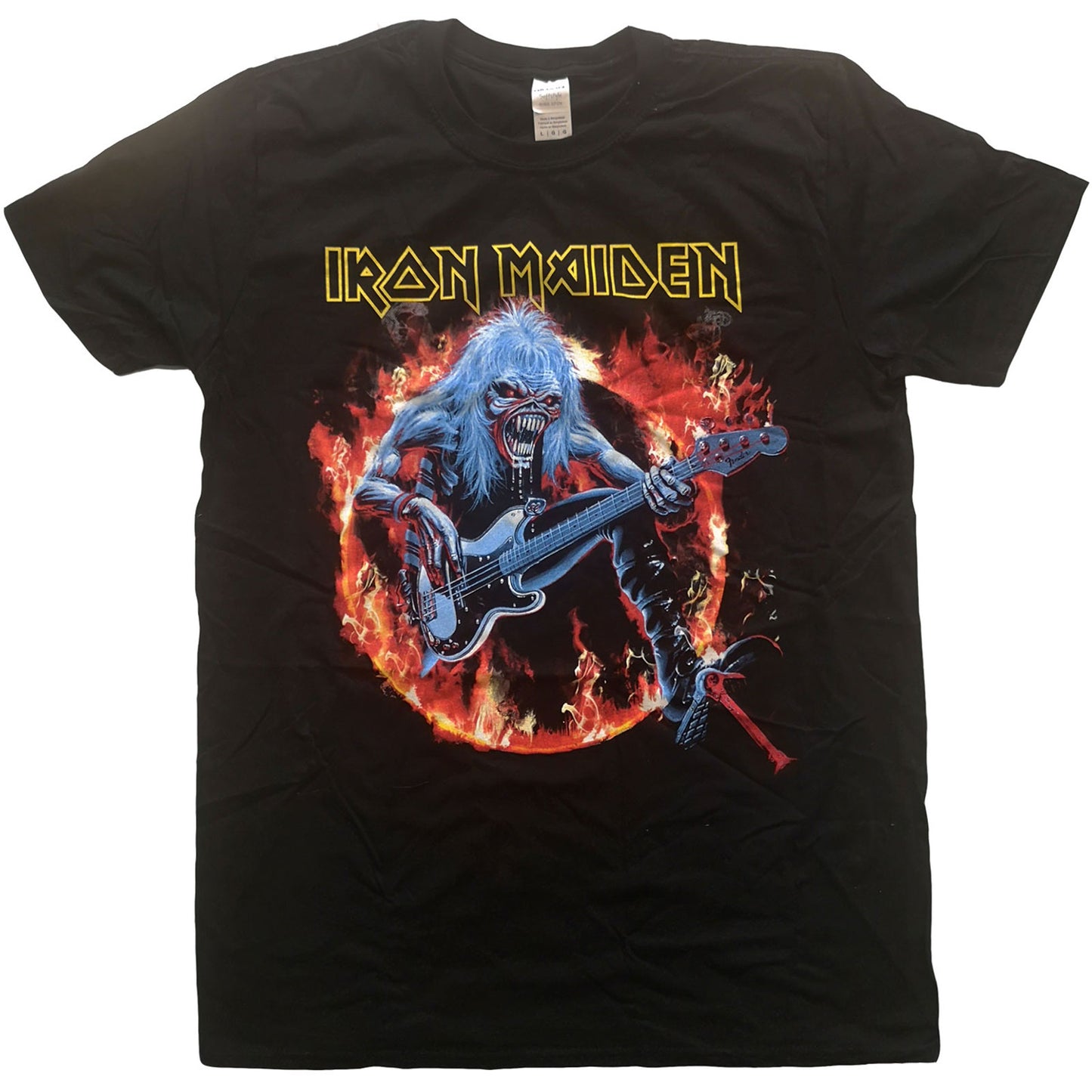 IRON MAIDEN UNISEX T-SHIRT: FEAR LIVE FLAMES