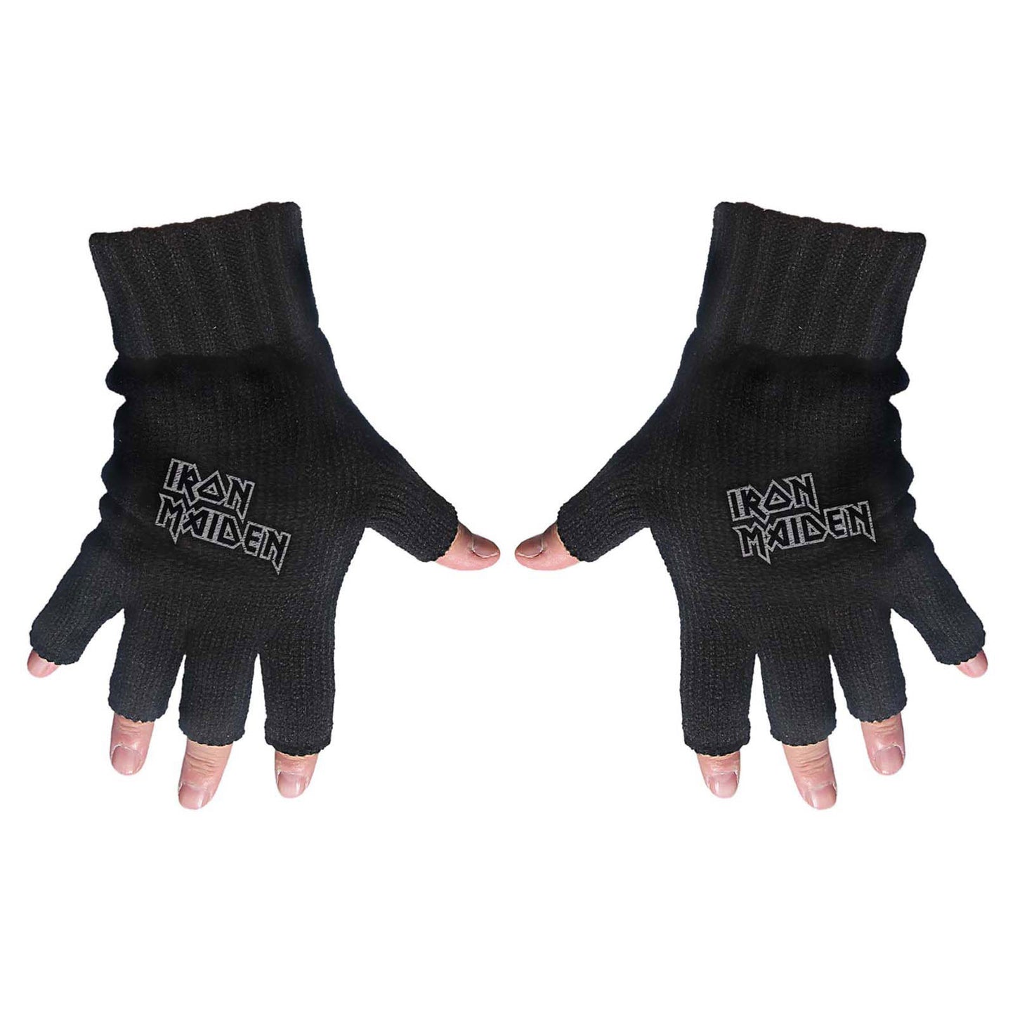 IRON MAIDEN UNISEX FINGERLESS GLOVES: LOGO