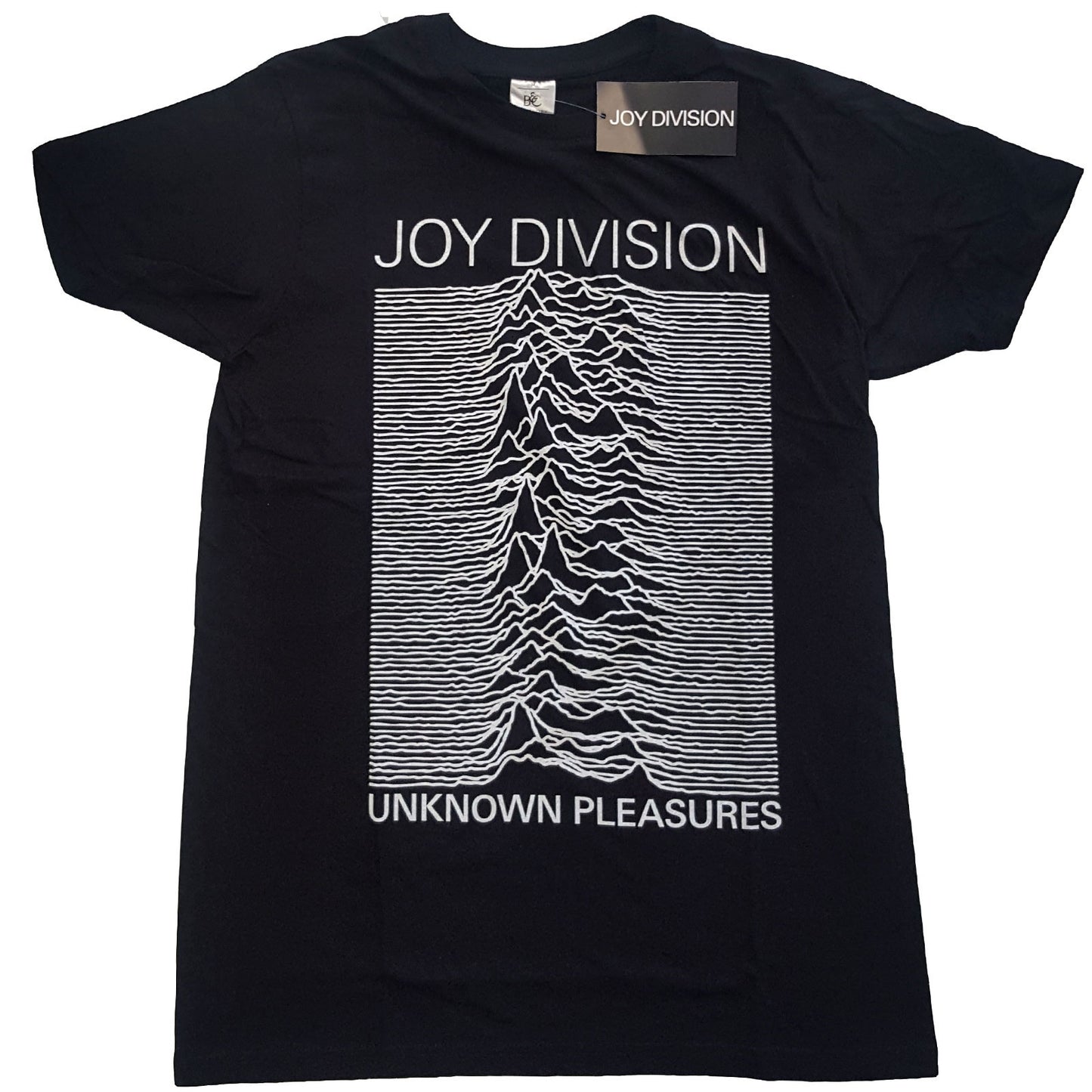 JOY DIVISION UNISEX T-SHIRT: UNKNOWN PLEASURES WHITE ON BLACK