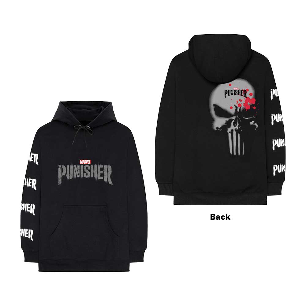 MARVEL COMICS UNISEX PULLOVER HOODIE: PUNISHER STAMP