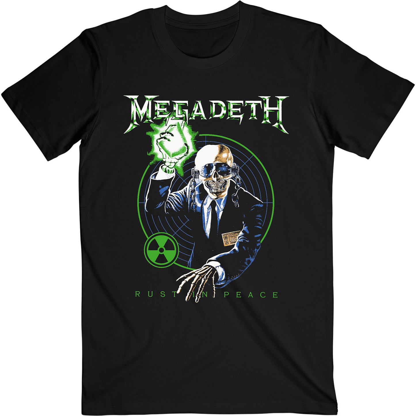MEGADETH UNISEX T-SHIRT: VIC TARGET RUST IN PEACE ANNIVERSARY